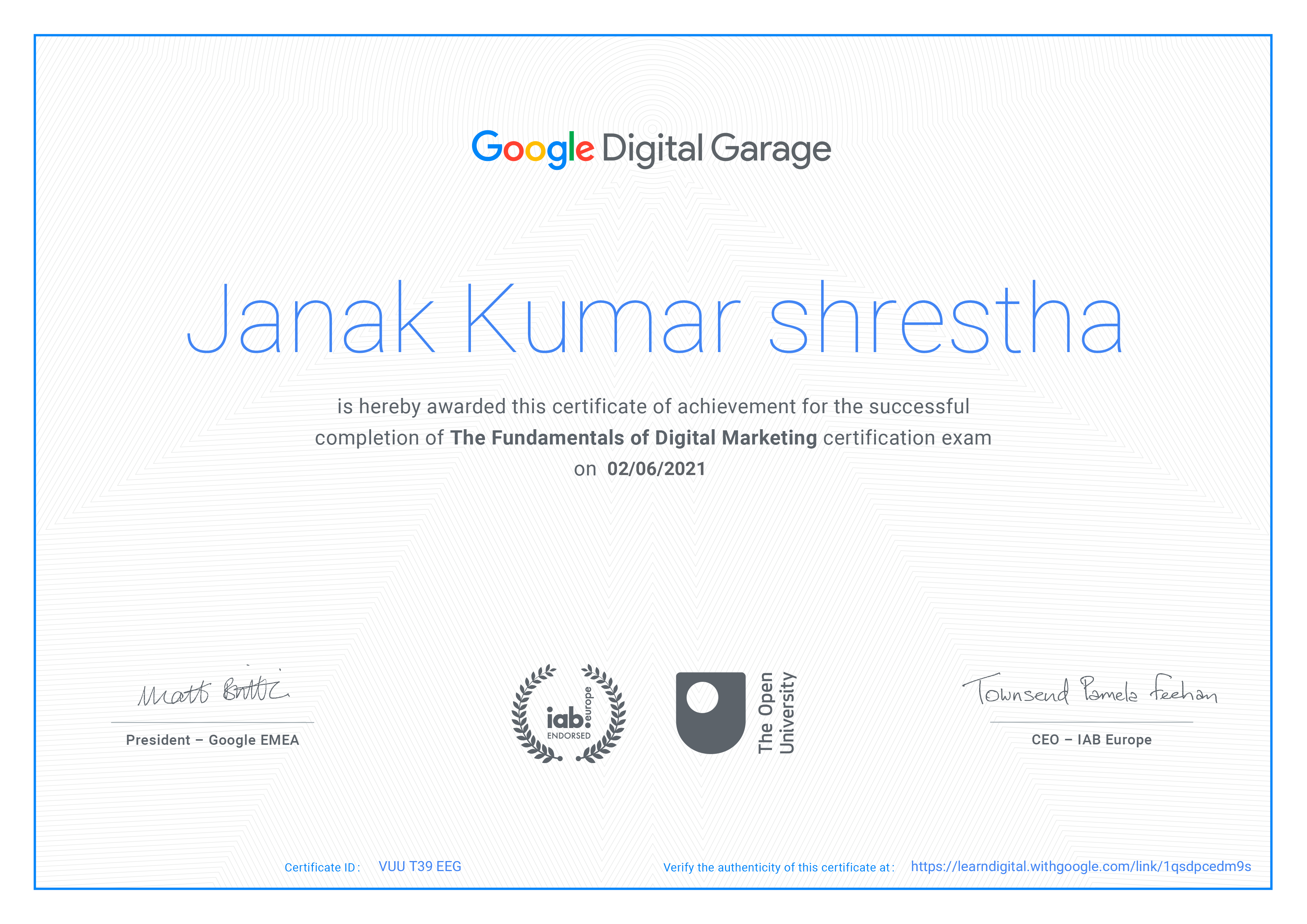 Fundamental of Digital Marketing